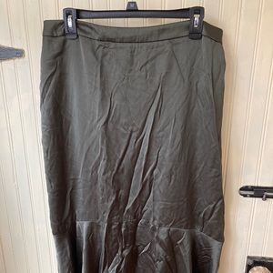 Dark Green Midi Skirt